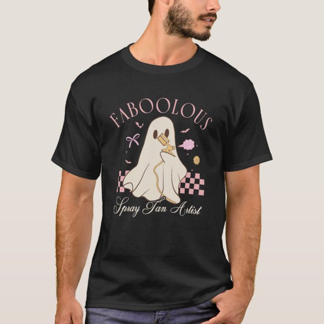 Camiseta Fabooloso Artista de Bronzeamento Fantasma Hallowe (Frente)