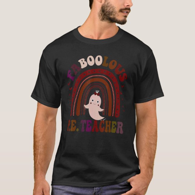 Camiseta Faboolous P E  TEACHER Costume This Is My Spooky (Frente)