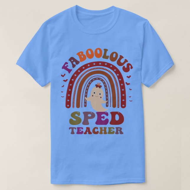 Camiseta FaBOOlous SPED TEACHER Figurume Este É Meu V Spook (Frente do Design)