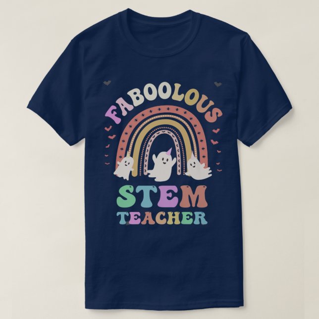 Camiseta FaBOOlous STEM TEACHER Fume Este É Meu P Spooky (Frente do Design)