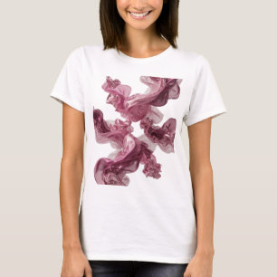 Camiseta FABRIC FLUFFY FLOWERS em Prata Edgy Impressão
