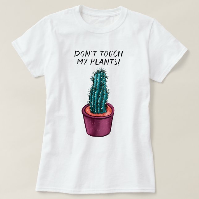 Camiseta Fábrica Engraçada Lady Gardener Cactus Succult (Frente do Design)