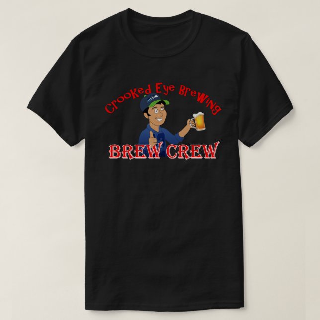 Camiseta Fabricação de cerveja curvada do olho (Frente do Design)