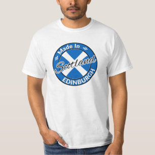 Camiseta Fabricado em Edimburgo, Escócia - Bandeira de Vid