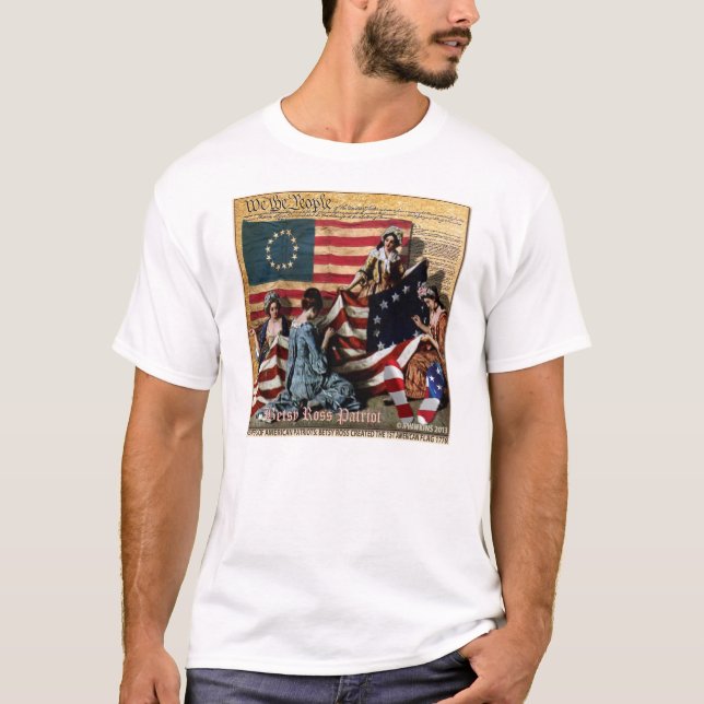 Camiseta Fabricante 1776 de Betsy Ross da ?a bandeira dos (Frente)