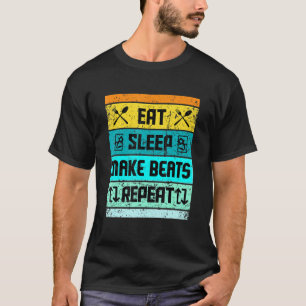 Camiseta Fabricante De Beat Do Produtor De Música Vintage R