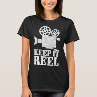 Camiseta Fabricante de Filmagem da Câmera Mantenha Reel Mov