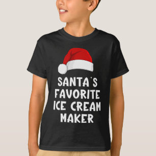 Camiseta Fabricante de Sorvete Favorito do Papai Noel no Na