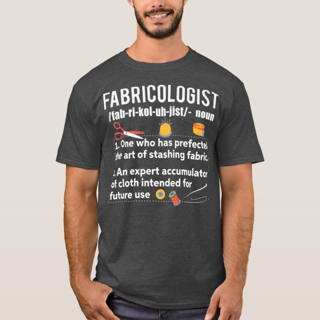 Camiseta Fabricante Funny Sewing Tecido Lover Premium (Frente)