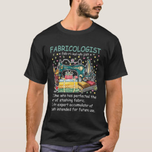 Camiseta Fabricologista Definição Fabricaholic Quilling Sew