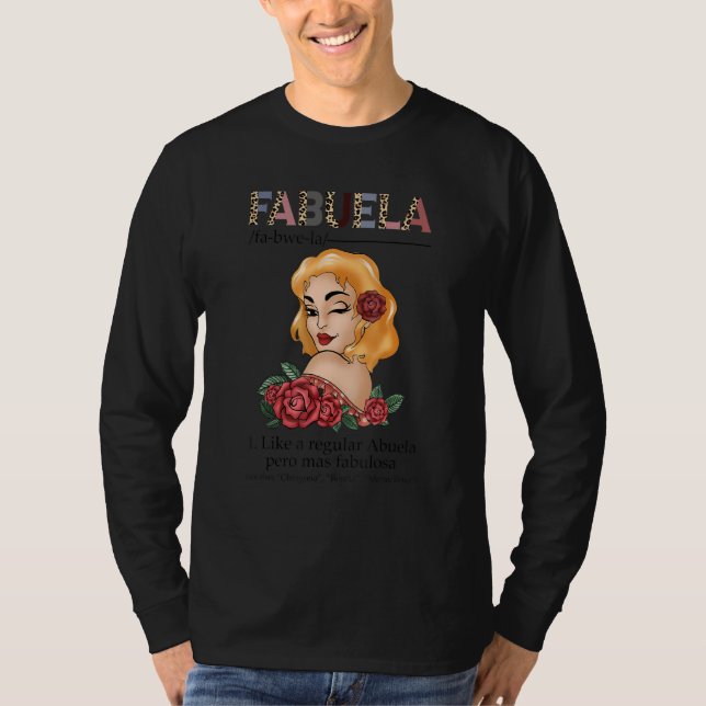 Camiseta Fabuela espanhola Definição Leopardo vermelho (Frente)