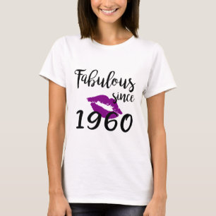 Camiseta Fabulosa Desde 1960, Lábios De Mulheres De Beijo