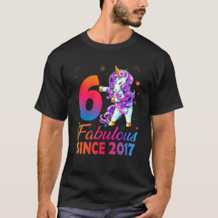 Camiseta Fabulosa Desde 2017, 6, Rapariga De Aniversário De