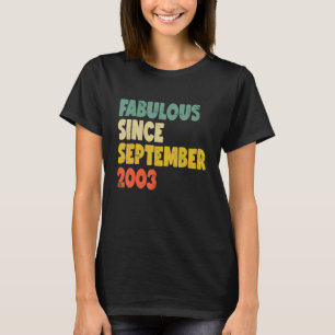 Camiseta Fabulosa Desde Setembro De 2003 Menina Mulher B
