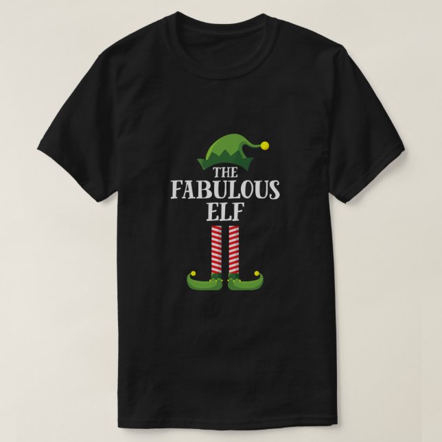 Camiseta Fabulosa Festa de Natal do Grupo Familiar Elf Matc (Frente do Design)