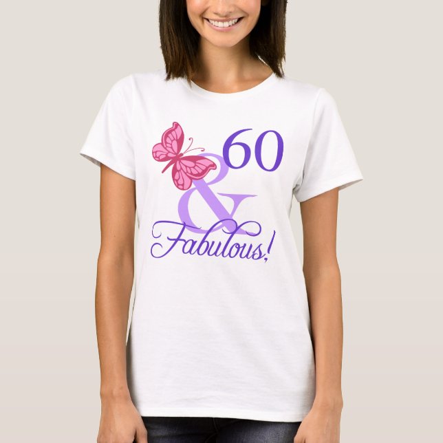 Camiseta Fabuloso 60º aniversário para as mulheres (Frente)