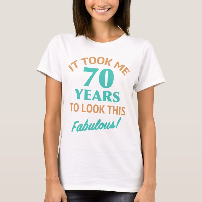 Camiseta Fabuloso 70 Birthday (Frente)