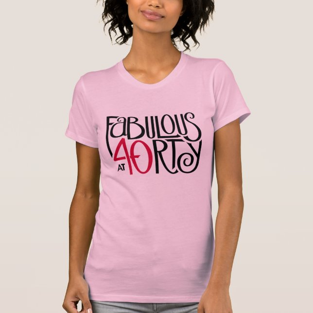 Camiseta Fabuloso a 40 vermelho (Frente)