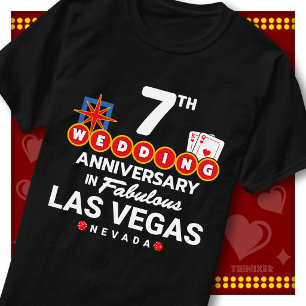 Camiseta Fabuloso Casal de Casamento de 7º Aniversário de L