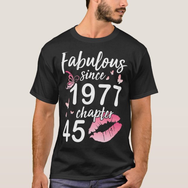 Camiseta Fabuloso Desde 1977 Capítulo 45 Anos Aniversário A (Frente)