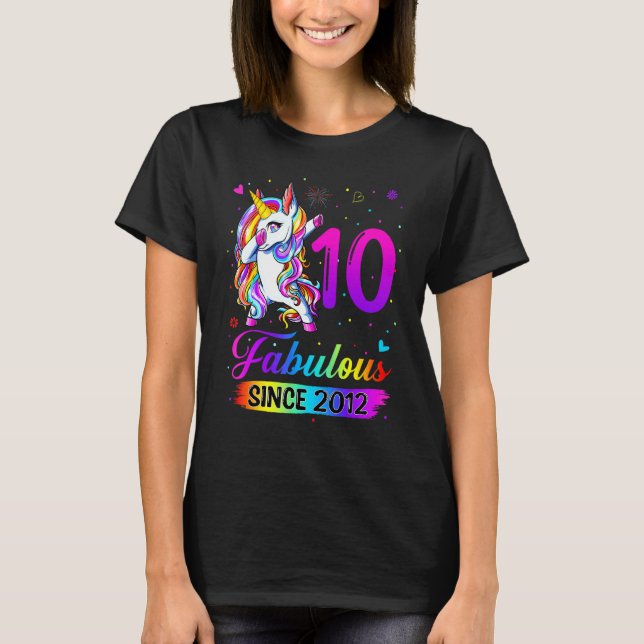 Camiseta Fabuloso Desde 2012 Crianças 10º Aniversário 10 An (Frente)