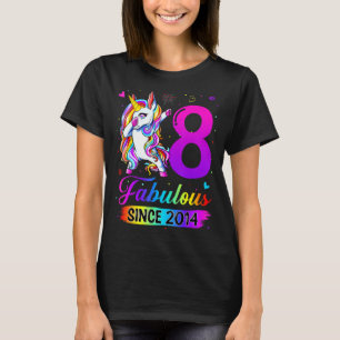 Camiseta Fabuloso Desde 2014 Crianças 8º aniversário de 8 a