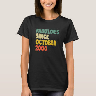 Camiseta Fabuloso Desde Outubro De 2000 Menino Menino Bir