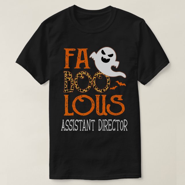 Camiseta fabuloso diretor assistente no Halloween Party Fu (Frente do Design)