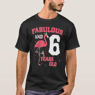 Camiseta Fabuloso E Rosa Flamingo De 6 Anos Pa