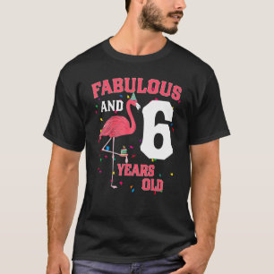 Camiseta Fabuloso E Rosa Flamingo De 6 Anos Pa