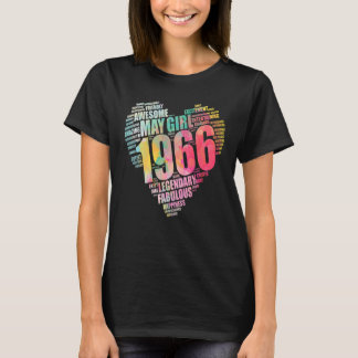 Camiseta Fabuloso May Girl 1966 Incrível Big Heart 56th Bir