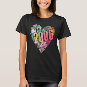 Camiseta Fabuloso May Girl 2006 Incrível Big Heart 16th Bir