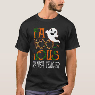 Camiseta Fabuloso professor espanhol no Halloween Festa Eng