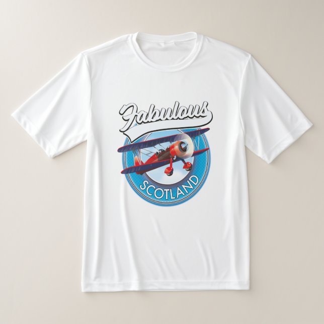 Camiseta Fabuloso sistema de viagem do estilo retrô escocês (Postura )