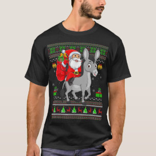 Camiseta Fabuloso Xmas Engraçado Papai Noel Andando no Nata