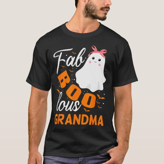 Camiseta Fabulous Faboolous Grandma Ghost Halloween  (Frente)