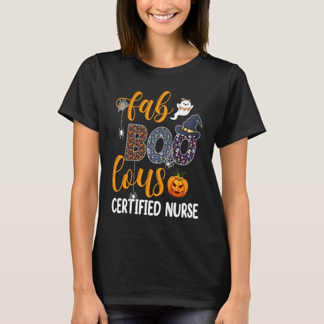 Camiseta Fabulous Nurse Costume Faboolous Certified Nurse H (Frente)
