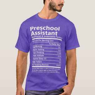 Camiseta Fac Nutricional E Inegável Assistente De Pré-Escol