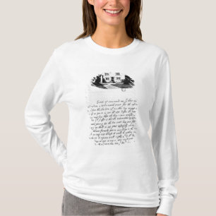 Camiseta Fac-símile da letra que ilustra a casa dentro