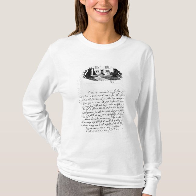 Camiseta Fac-símile da letra que ilustra a casa dentro (Frente)
