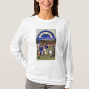 Camiseta Fac-símile de maio: Figuras Courtly a cavalo