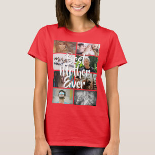 Camiseta Faça 8 fotos com colagem, melhor mãe já fez iss