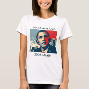 Camiseta Faça a América 2008 outra vez t-shirt de Obama