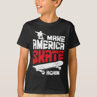 Camiseta Faça a América Patinar Novamente Skate Skateboardi
