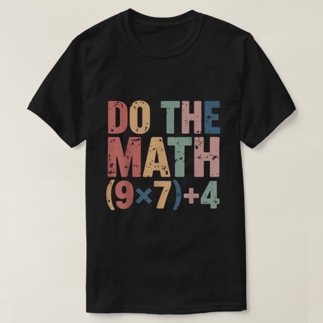 Camiseta Faça a Conta 67 Design Retro (Frente do Design)