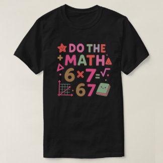 Camiseta Faça a Conta – Design de Sala de Aula Kawaii Moder