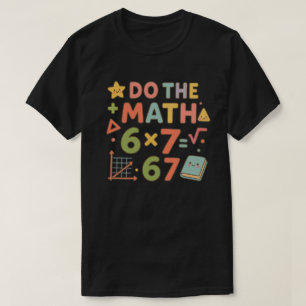 Camiseta Faça a Conta – Design de Sala de Aula Kawaii Moder
