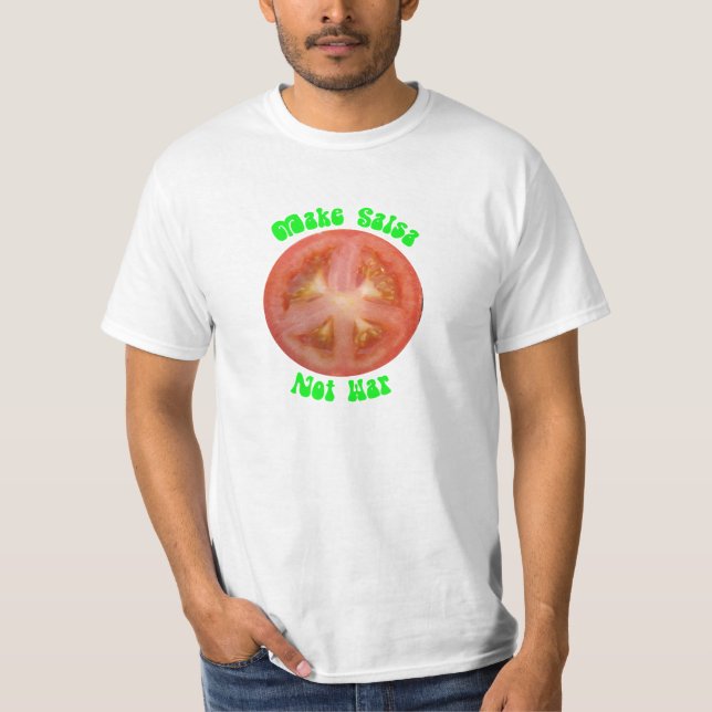 Camiseta Faça a guerra da salsa não! (Frente)