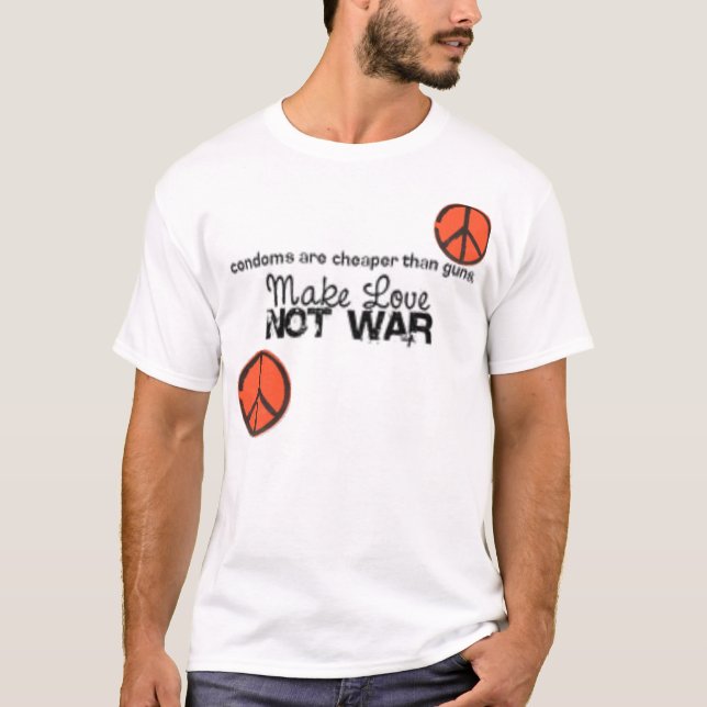 Camiseta faça a guerra do amor não (Frente)