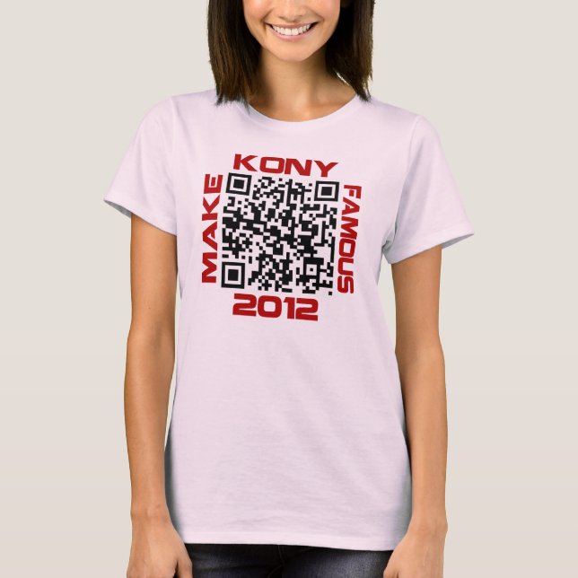 Camiseta Faça a Kony um código video famoso Joseph Kony de (Frente)